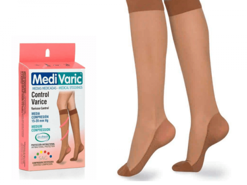 Medium Compression Stockings – Knee High, Closed Toe, Soft/Transparent, 15-20mmHg