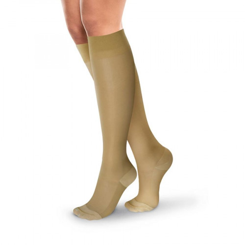 Medium Compression Stockings – Knee High, Closed Toe, Soft/Transparent, 15-20mmHg