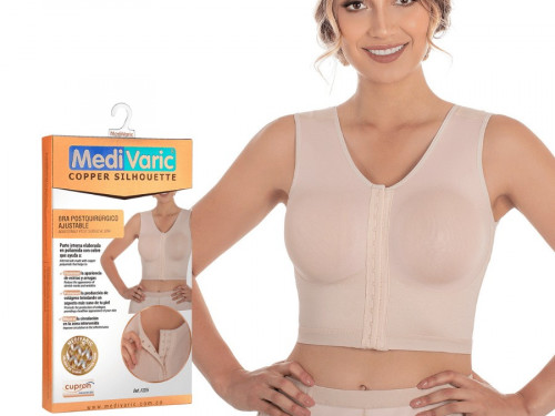 Adjustable Postoperative Bra with Copper Yarn