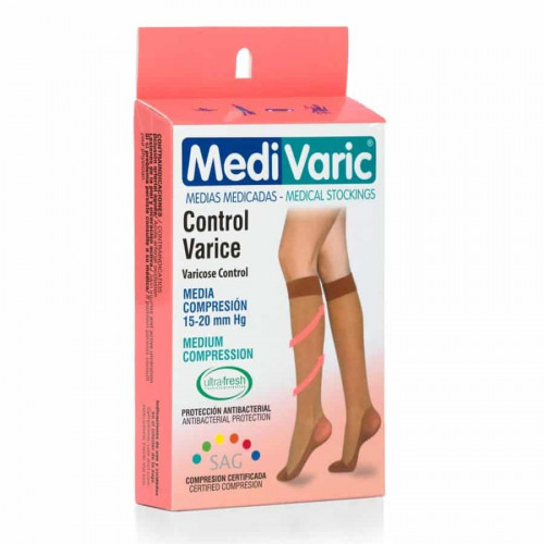 Medium Compression Stockings – Knee High, Closed Toe, Opaque, 15-20mmHg