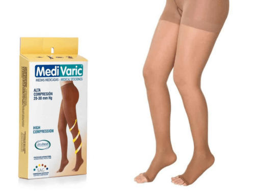 High Compression Stockings – Open Toe, Opaque, 20-30mmHg