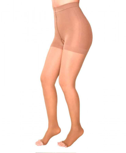 Low Compression Stockings – Open Toe, Soft/Transparent, 8-15 mmHg