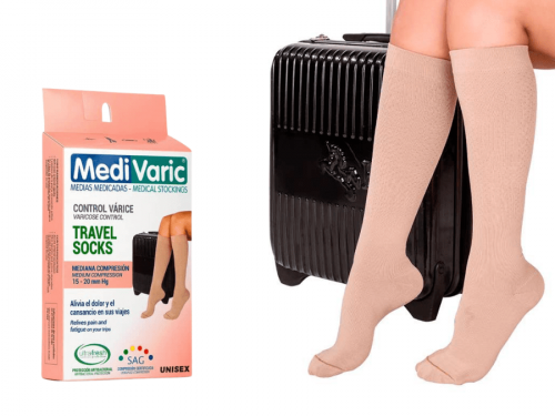 Unisex Medium Compression Stockings – Knee High, Closed Toe, Travel Socks, 15-20mmHg