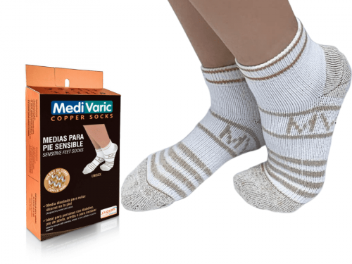 Unisex Socks with Copper Yarn for Diabetic or Sensitive Feet – Ankle High