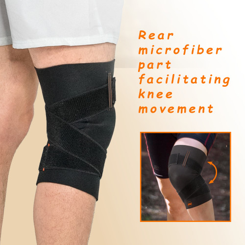 Closed Knee Brace with Spiral Bands with Copper Yarn