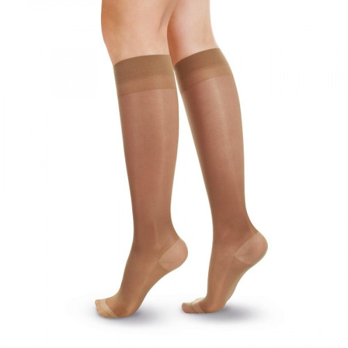 Medium Compression Stockings – Knee High, Closed Toe, Soft/Transparent, 15-20mmHg